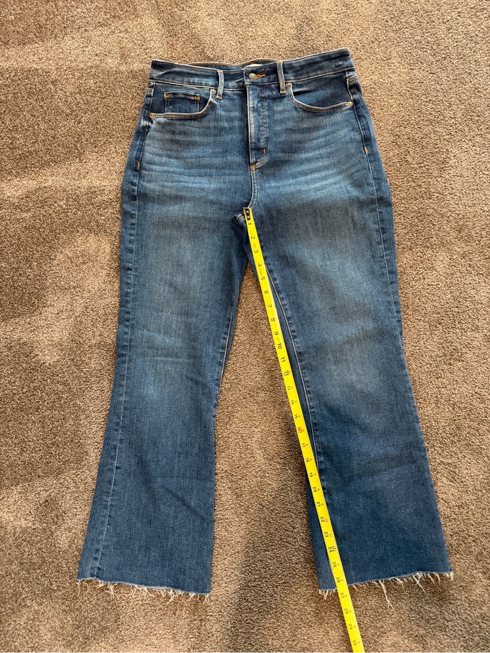 Loft Curvy high rise kick crop jeans